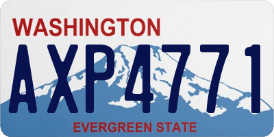 WA license plate AXP4771