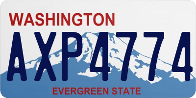 WA license plate AXP4774