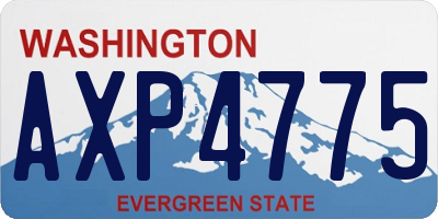 WA license plate AXP4775