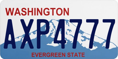 WA license plate AXP4777
