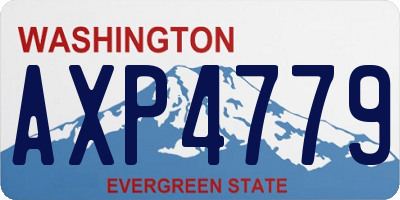 WA license plate AXP4779