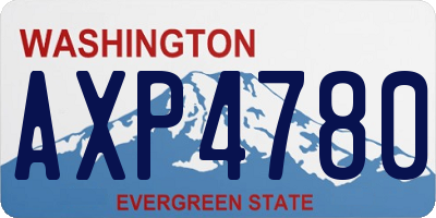 WA license plate AXP4780