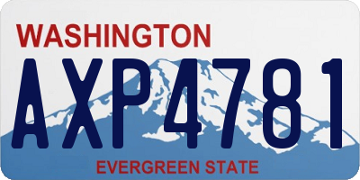 WA license plate AXP4781