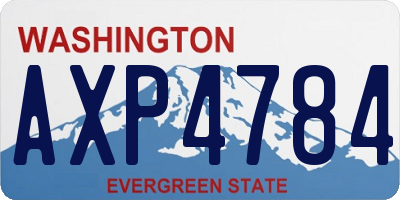 WA license plate AXP4784