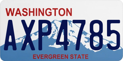 WA license plate AXP4785