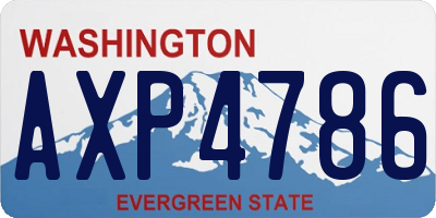 WA license plate AXP4786