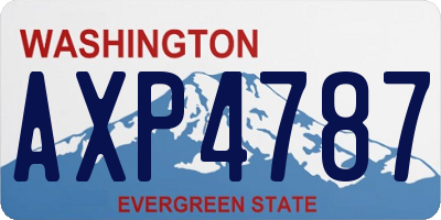 WA license plate AXP4787