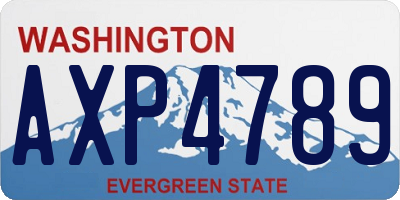 WA license plate AXP4789