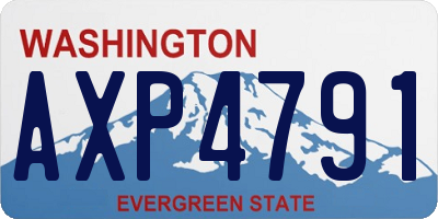 WA license plate AXP4791