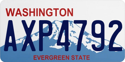 WA license plate AXP4792