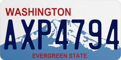 WA license plate AXP4794