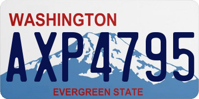 WA license plate AXP4795