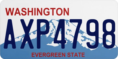 WA license plate AXP4798