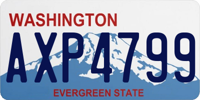 WA license plate AXP4799