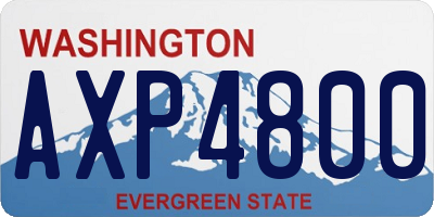 WA license plate AXP4800