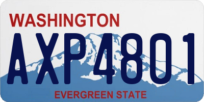 WA license plate AXP4801