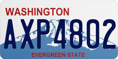 WA license plate AXP4802