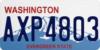WA license plate AXP4803