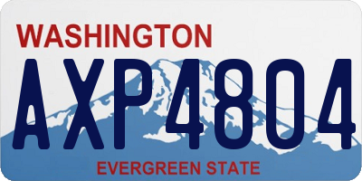 WA license plate AXP4804