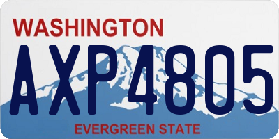 WA license plate AXP4805