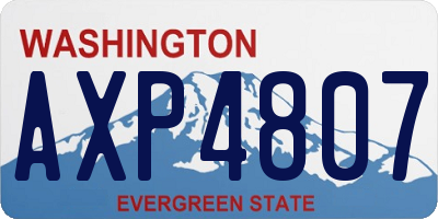 WA license plate AXP4807