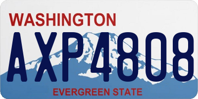 WA license plate AXP4808
