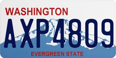 WA license plate AXP4809