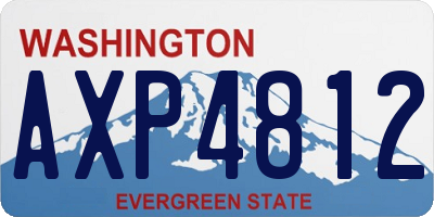 WA license plate AXP4812