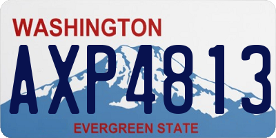 WA license plate AXP4813