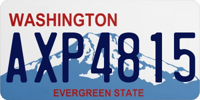 WA license plate AXP4815
