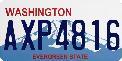 WA license plate AXP4816