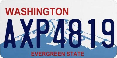 WA license plate AXP4819