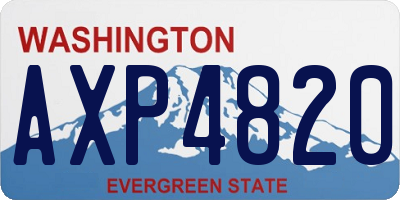 WA license plate AXP4820
