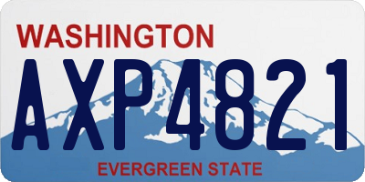 WA license plate AXP4821