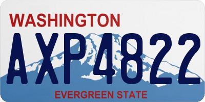 WA license plate AXP4822