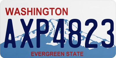 WA license plate AXP4823
