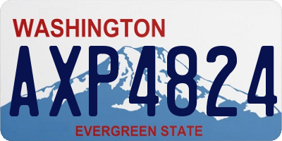 WA license plate AXP4824