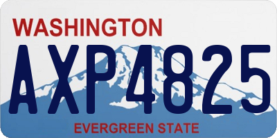 WA license plate AXP4825