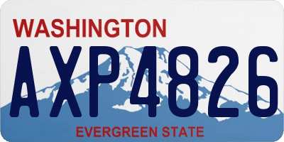 WA license plate AXP4826