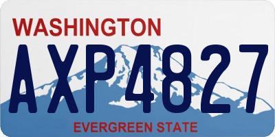 WA license plate AXP4827