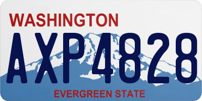 WA license plate AXP4828