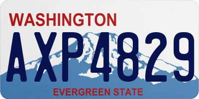 WA license plate AXP4829