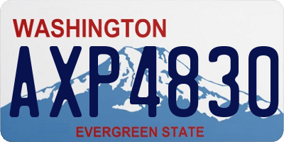 WA license plate AXP4830