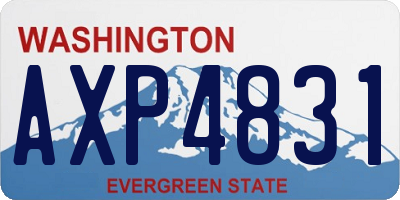 WA license plate AXP4831