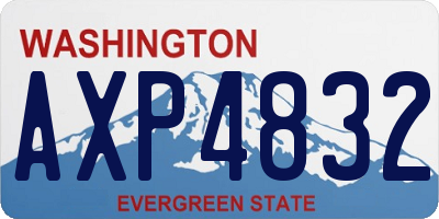 WA license plate AXP4832