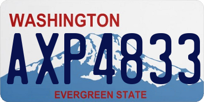 WA license plate AXP4833