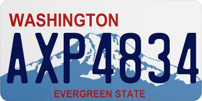 WA license plate AXP4834