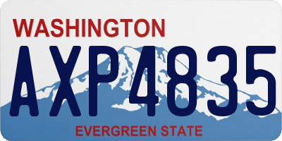 WA license plate AXP4835