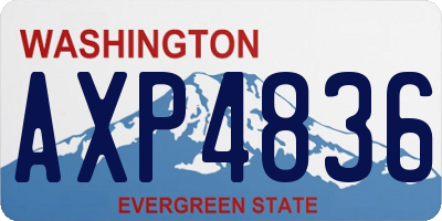 WA license plate AXP4836
