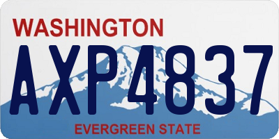 WA license plate AXP4837
